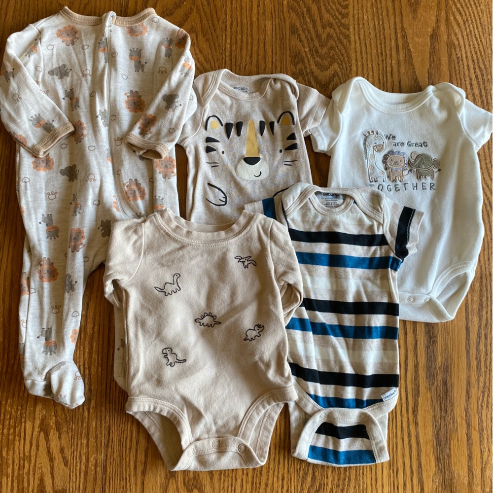 Baby Boy One-Piece Bodysuit Onesie Bundle